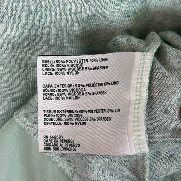 Simply Noelle Womens Fairy Tunic Top Size L/XL Lace Trim Boho Whimsical Green - Picture 6 of 11